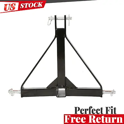 New 3 Point 2  Receiver Trailer Hitch For Category 1 Tractor Tow Drawbar Adapter • $39.55
