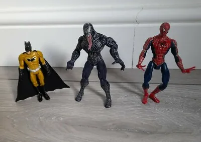 Spiderman Lizard & Batman Figures Good Quality Bundle • £13.50