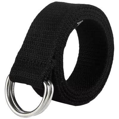 £3.99 • Buy Mens Ladies Belt Canvas D Ring Fabric Webbing Waist Belt Usual Waistband Womens