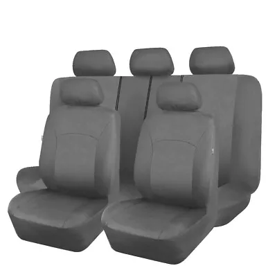 Universal Car Seat Covers Set Rear Split 40/60 50/50 Grey Airbag Compatible Auto • $39.99