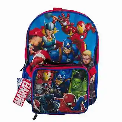 Marvel Avengers Large 16-Inch Matching Backpack And Lunch Bag Set. • $17.99