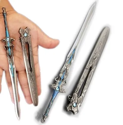 Ice Sword Letter Opener Knight King Arthur Envelope Katana Keychain Mini Knife • $14.99