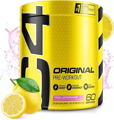 Cellucor C4 Original Pre Workout Powder Pink Lemonade 60 Servings (Pack Of 1)  • $40.95