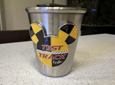 Mickey Mouse Epcot Test Track Shot Glass Toothpick Holder Stainless Steel 2 Inch • $18