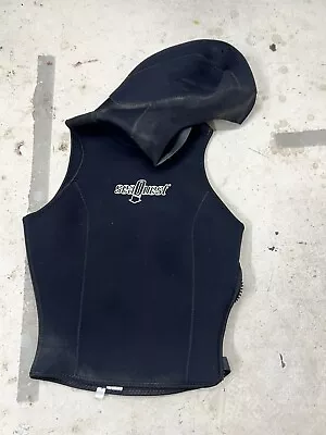 SeaQuest Womens Titanium Lined Hooded Scuba Diving Surf Vest Size 6 Side Zip • $36.45