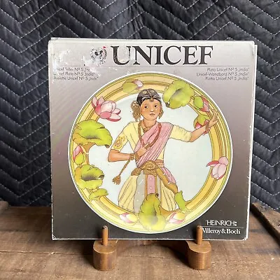 Vintage UNICEF Children Of The World Plate “India” 1984 W Original Box And Paper • $19.95