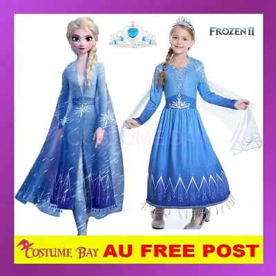 2019 New Frozen 2 Girls Princess Elsa Dress Costume Birthday Book Week Tutu • $16.76