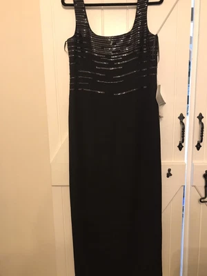 £22.99 • Buy Ronald Joyce After Six Full Length Black Special Occasion Dress Size 14 BNWT ...