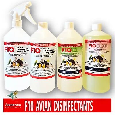 F10 CL Avian Disinfectant | Concentrates And Ready To Use Sprays - For Birds • £23.99