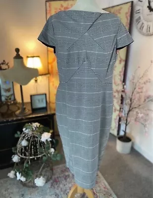 M&S Collection Tailored Dress Size 14 Pink Grey Checked Marks And Spencer • £14.99