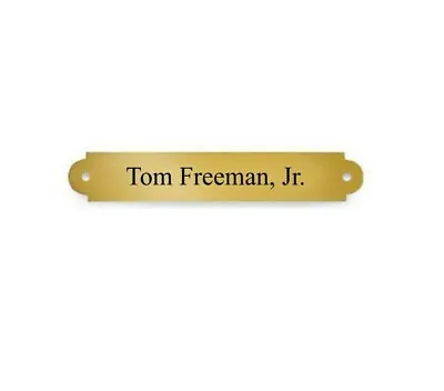 Engraved Brass Plate Picture Frame Memorial Art Label 1/2  X 3  Free Engraving • $10.50