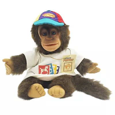 VTG 1994  Junior Chimp Julious Puppet Plush Stuffed Monkey FAO Schwarz Tag 18  • $26.78