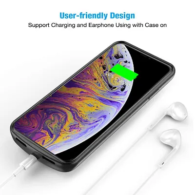 $64.59 • Buy External Smart Battery Case Charger For IPhone X XR XS Max (Support Audio) 