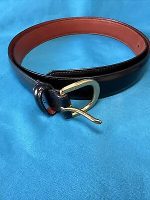 Coach Classic Black Plain Leather Belt Size 44 • $35.77