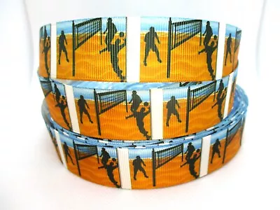 Beach Volleyball 1  Grosgrain Ribbon~ YOUR CHOICE 5 Or 10 Yards (Outside Sports) • $5