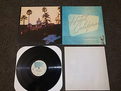 THE EAGLES Hotel California COMPLETE W Inner Sleeve & Poster  ASYLUM LABEL 1976 • $23.99