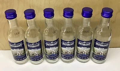 6 Empty Mini Bottles 50ml Vodka Glass Bottles • $5