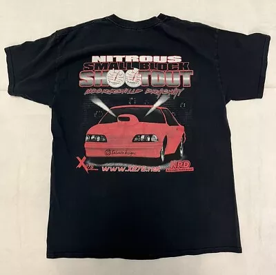 Vintage Y2K Nitrous Small Block Shootout Racing Tee T-Shirt Mustang 5.0 Sz LRG • $18.95