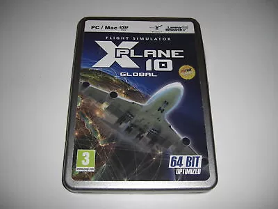 X-PLANE 10 GLOBAL Pc DVD Rom XPLANE Flight Simulator Sim NEW & SEALED • £29.99