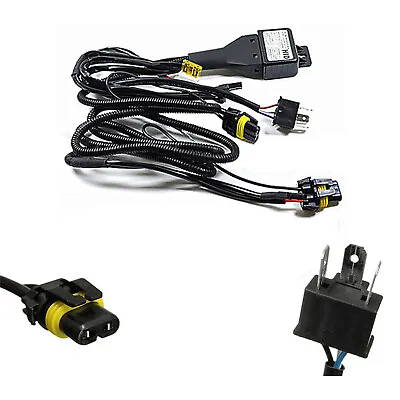 $20.95 • Buy 2-Headlight H4/9003 HID Headlamp Light Bulb Socket Plug Relay Wiring Harness Kit
