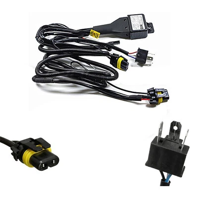 2-Headlight H4/9003 HID Headlamp Light Bulb Socket Plug Relay Wiring Harness Kit • $20.95