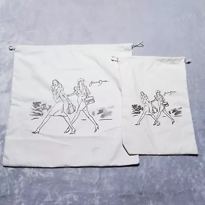 Junior Drake Drawstring Bags Beige Set Of Two • $9.98