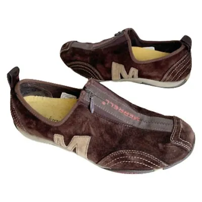 Merrell Athletic Shoes Size 9 Brown Suede Leather Flat  Performance Lightweight • $24.99