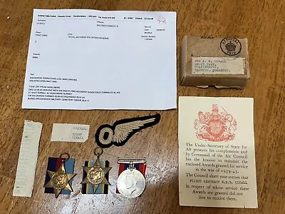 £449.46 • Buy WW2 RAF Observer Air Crew Europe Group - 534 Squadron Killed In Accidental Crash