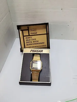 Vintage Sears Roebuck Phasar Mens Quartz Solid State Digital Watch Alarm/Chrono • $49.99
