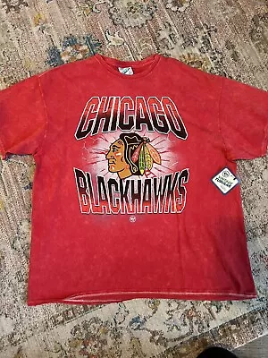 NWT Rare 🔥47 Brand Mens Size 2XL Vintage Tubular Chicago Blackhawks Red T-Shirt • $19.90