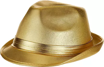 Amscan Mens Fedoras Hat Gold One Size US • $18.18