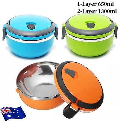 Insulated Trave Warmer Food Container Hot Food Flask Thermos Vacuum Lunch Box • $17.59