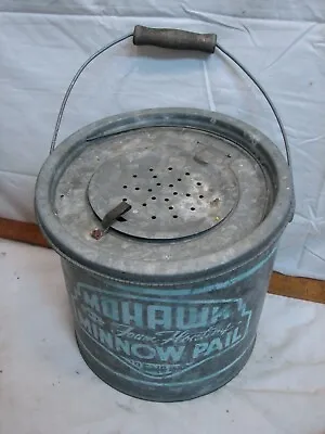 Vintage Mohawk Minnow Bucket Trap Fishing Folk Foam Floating  • $69.99