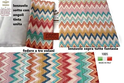 Set Sheets Missoni Double 4 Pieces Master Classic Zig-Zag • $399.59