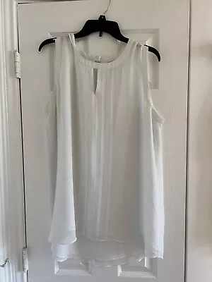 Women's Cabi Sleeveless Blouse White  Size XL • $42