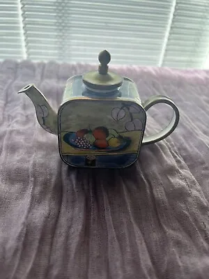 Kelvin Chen Miniature Enamel Hand Painted Teapot P.cezanne Fruit Bowl 2001. #906 • $25