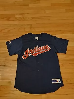 Omar Vizquel Cleveland Indians MLB Vintage Majestic Jersey Men's Size L • $49.99