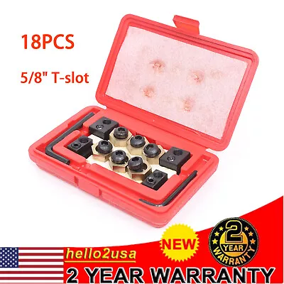 High Quality 5/8  Eccentric T-Slot Clamping Kit Milling Machine Work Table18Pcs • $41.80