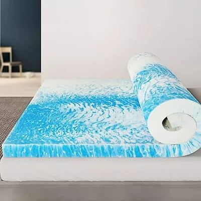 Airensky 2 Inch Twin Memory Foam Mattress Topper Cooling Gel Ventilated Desi... • $66.66