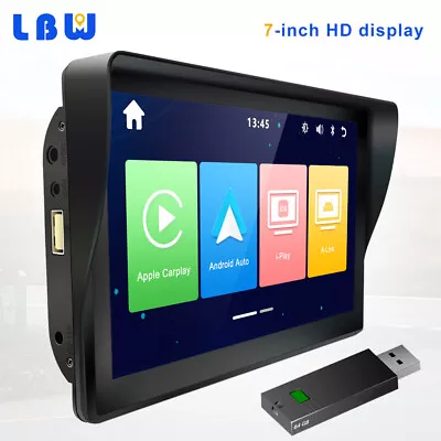 Portable 7  Car Stereo HD Touch Screen Radio Wireless Apple CarPlay Android Auto • $103.40