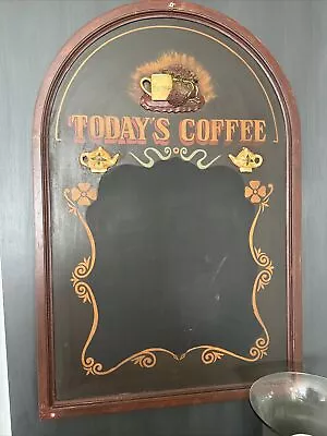 Vintage Englishtown Coffee Shop  Today's Coffee  Chalkboard 3D Menu Wall Sign • $115