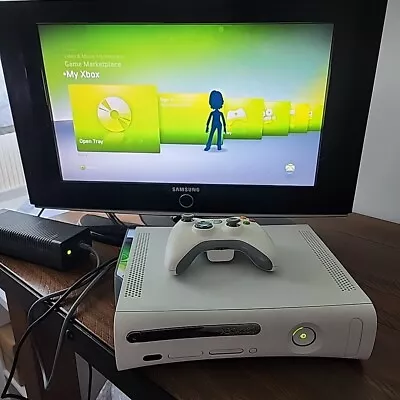 Xbox 360 White Console W/  Wireless Controller Power Brick & 12 GB Hard Drive • $49.99