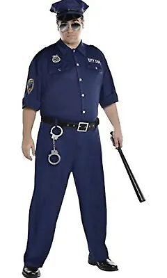 On Patrol Cop Police Halloween Costume Men’s Adults Plus Size 48-52 NEW • $24.99