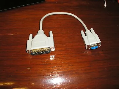 1ft 25 Pin DB25 Male To 9 Pin DB9 Female Serial COM Port Cable Printer Adapter • $7.17