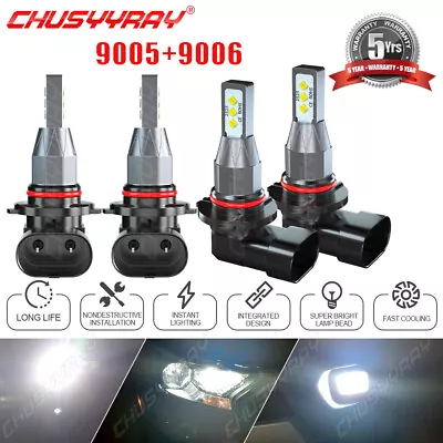 6000K Front LED Headlight Bulbs Qty 4 For Chevy S10 1994-2004 High & Low Beam • $21.47