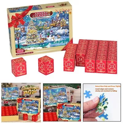 2023 Christmas Advent Calendar Puzzle For Family Fun 1000pcs For All Ages • £25.61