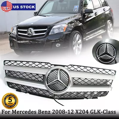 Front Upper Grilles W/ LED For Mercedes-Benz 2008-2012 X204 GLK280 GLK300 GLK350 • $85.86