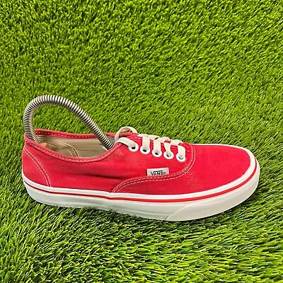 Vans Authentic Womens Size 8 Red White Athletic Casual Shoes Sneakers 721565 • $39.99