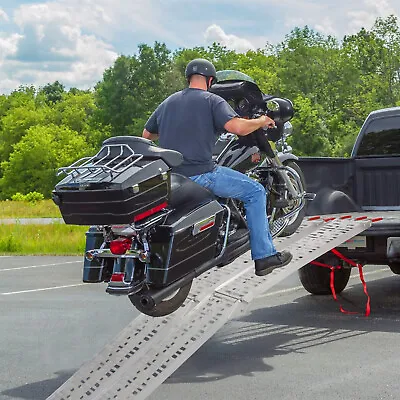 LIVEBEST 2x7.5’ Motorcycle Car Ramps Aluminum Truck Loading ATV UTV Bike Trailer • $179.99