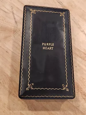 Vintage U.S. Military Purple Heart Hinged Award Medal Presentation Box ONLY • $39.99